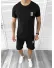 Trening barbati negru pantaloni + tricou 10588 P18-1.3